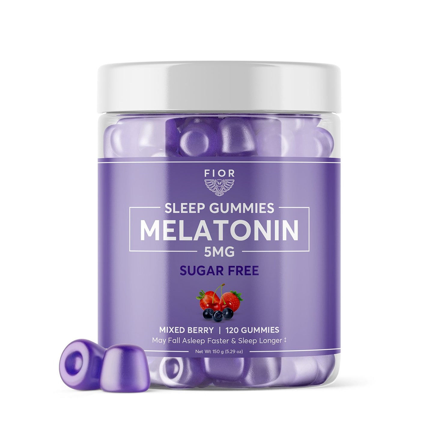 FIOR Sugar Free Melatonin Gummies 60 count - FIOR