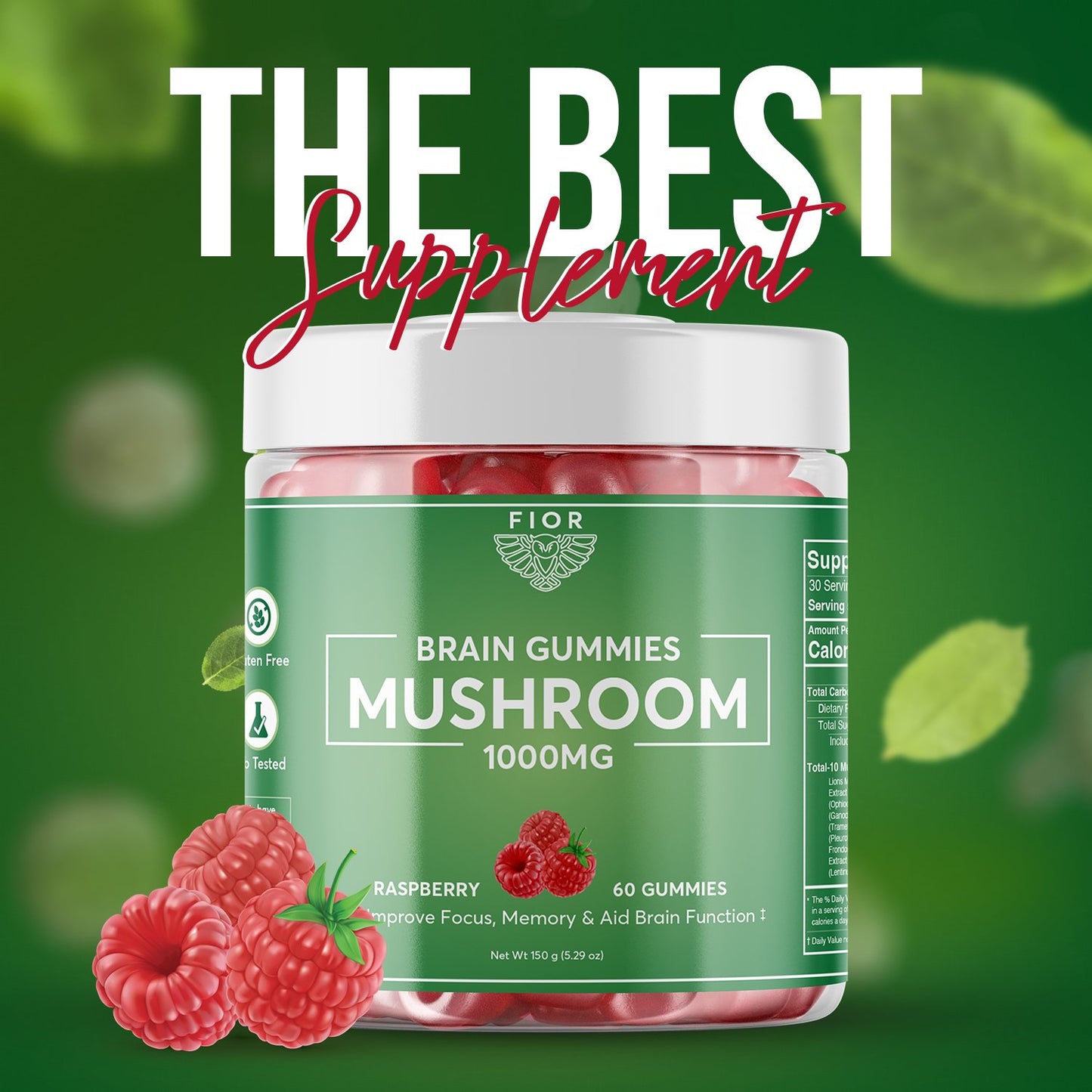 FIOR 10 Mushroom Blend Gummies 60 count - FIOR