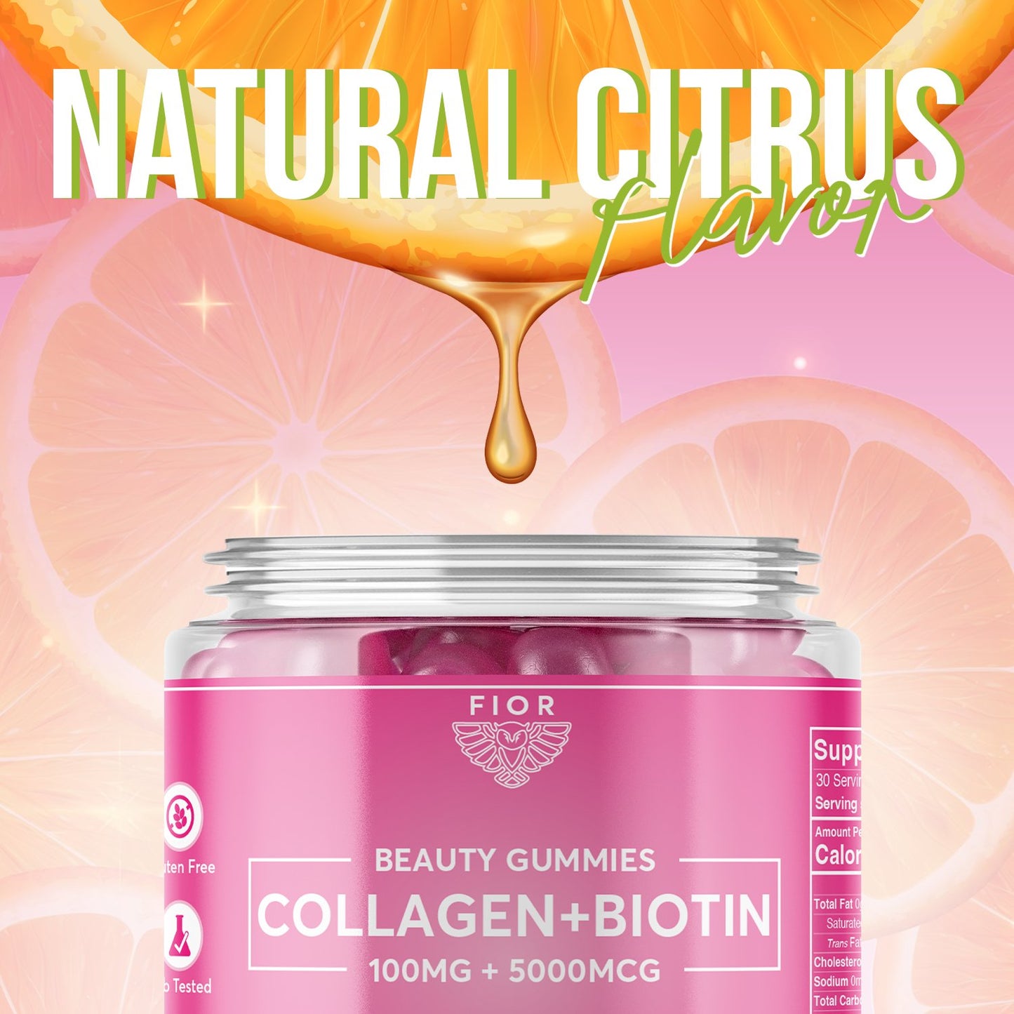FIOR Biotin and Collagen Gummies 60 count - FIOR