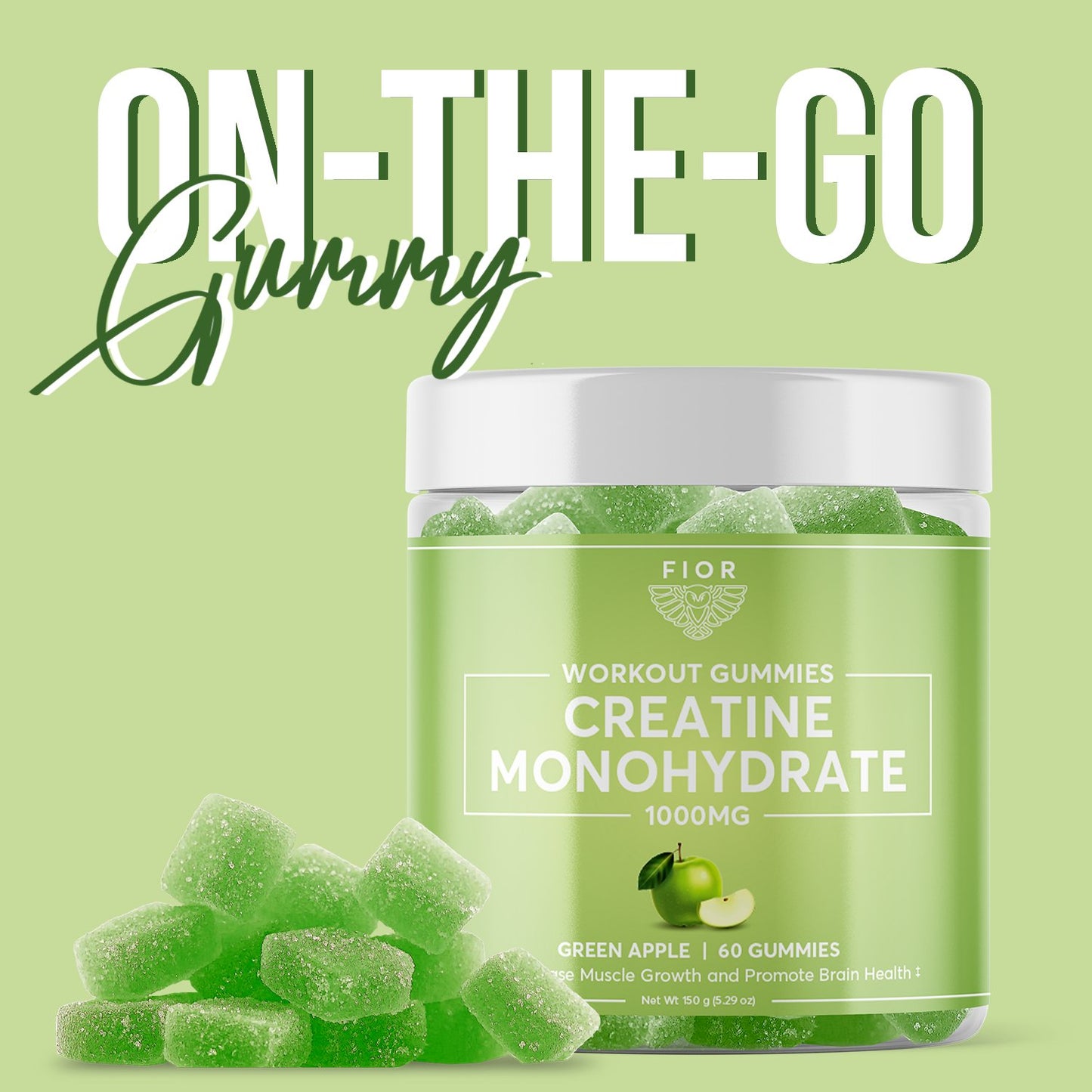 FIOR Creatine Gummies - Green Apple Flavor - FIOR