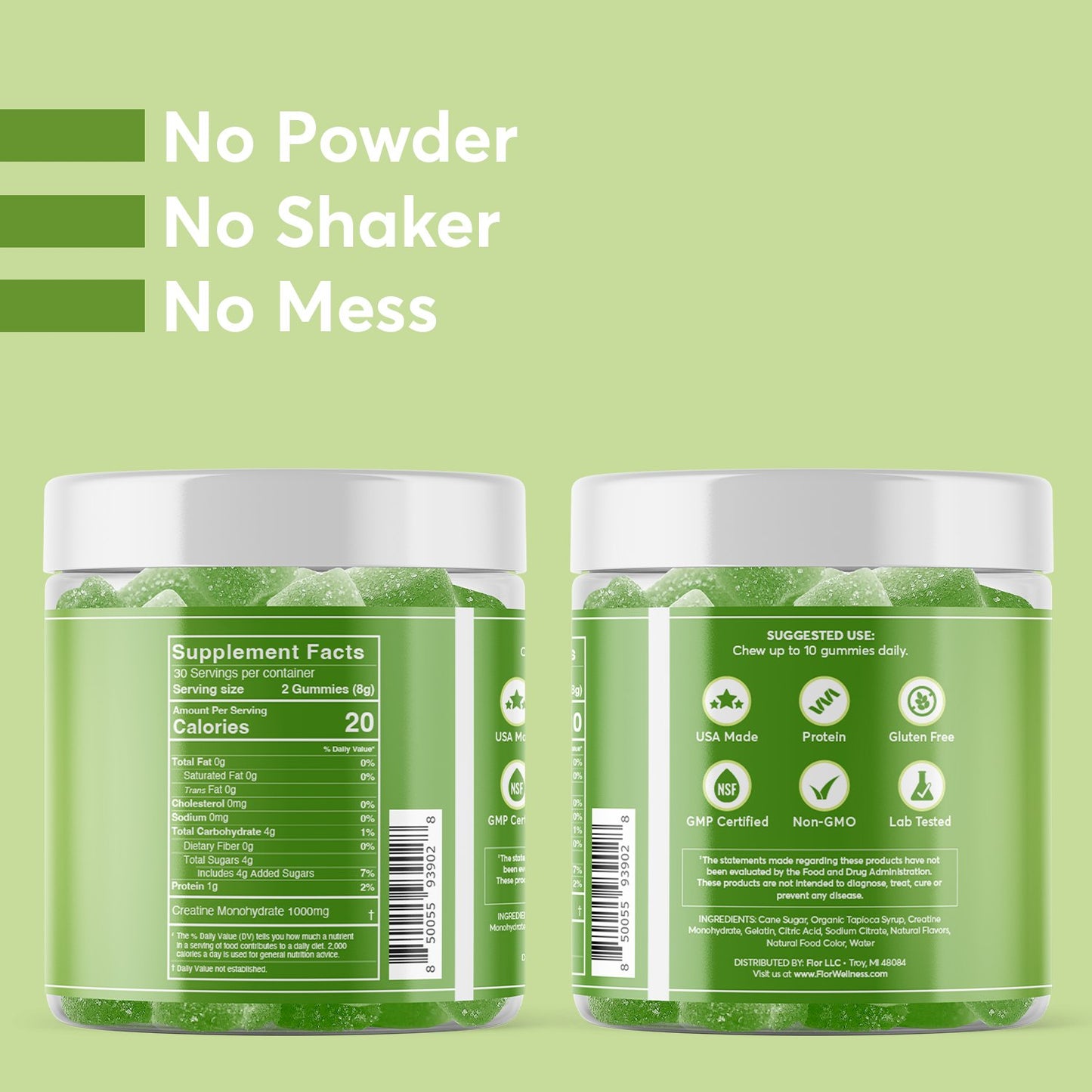 FIOR Creatine Gummies - Green Apple Flavor - FIOR