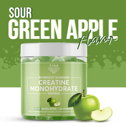 FIOR Creatine Gummies - Sour Green Apple Flavor - FIOR