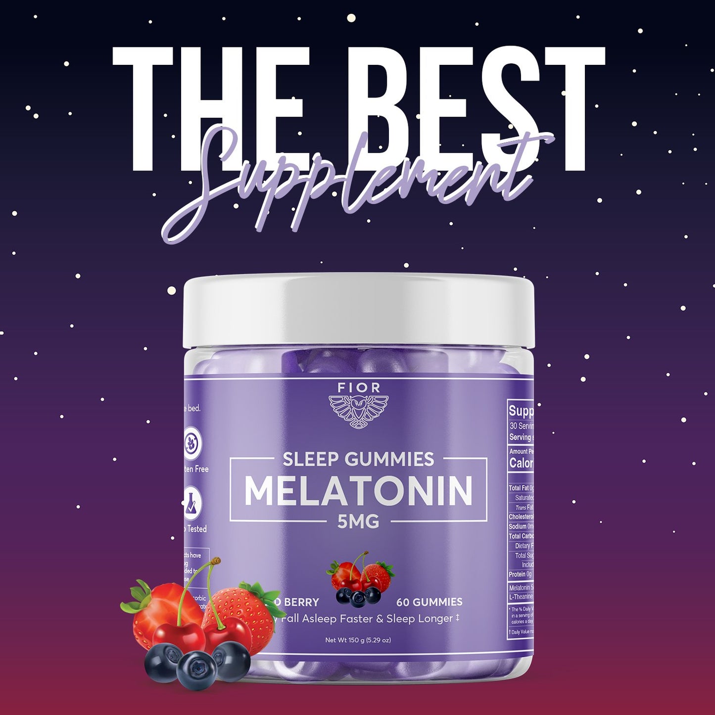 FIOR Melatonin Gummies 60 count - FIOR