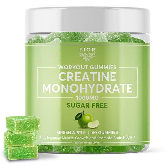 FIOR Sugar Free Creatine Gummies - Green Apple Flavor - FIOR