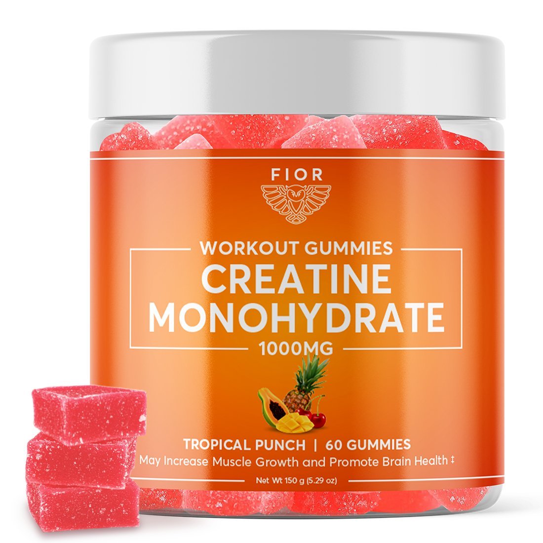 FIOR Sugar Free Creatine Gummies - Tropical Punch Flavor - FIOR