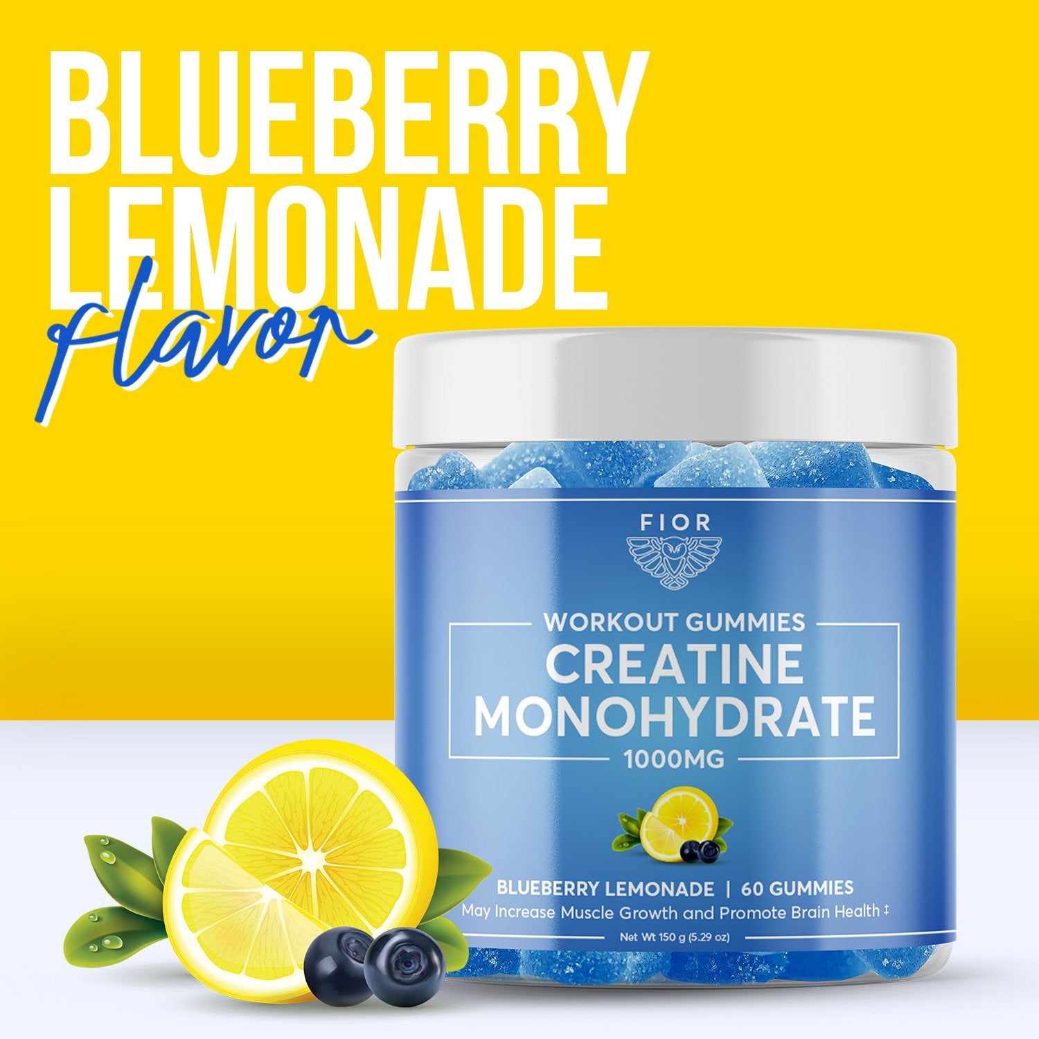 FIOR Creatine Gummies - Blueberry Lemonade Flavor - FIOR