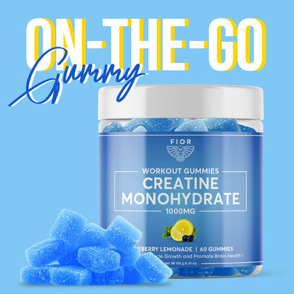 FIOR Creatine Gummies - Blueberry Lemonade Flavor - FIOR