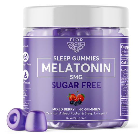 FIOR Sugar Free Melatonin Gummies 60 count - FIOR